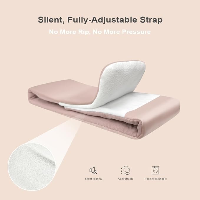 Warmcuddly Sleep Mask for Women Blackout: Reversible Dual-Sided Eye Mask with Adjustable Band - Soft Cotton and Silky Cooling Blindfold for Travel Nap Meditation （Pink）