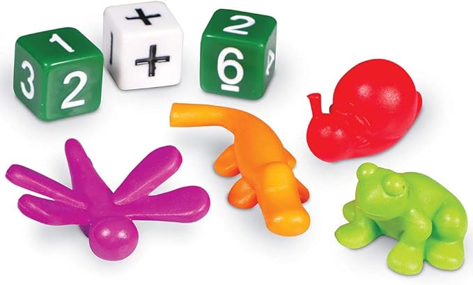 Learning Resources Sum Swamp Game, Homeschool, Addition/Subtraction, Early Math Skills, Math Games for Kids, Educational Board Games, 8 Pieces, Ages 5+, multi-color