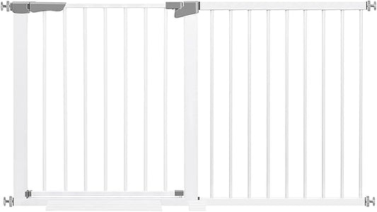 Extra Tall Baby Safety Gate Extends Up to Extra Wide, Baby Gate for Doorways Hallways, Retractable Child Gate for Stairs, Easy Fit Pet Gate, Dog Gates for The House Indoor/Outdoor, Pressure Mounted.