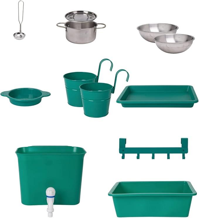 Hape Outdoor Kitchen | Mud Kitchen Wooden Toy Playset with Accessories, for Children Ages 3+ Years