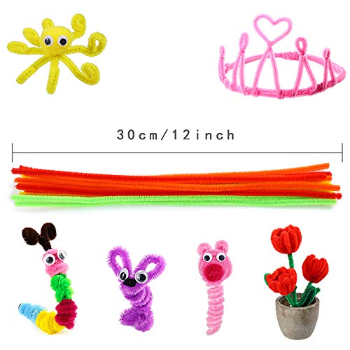 Caydo 324 Pieces Pipe Cleaners 27 Colors Chenille Stems for DIY Art Creative Crafts Project Decorations (6 mm x 12 Inch)