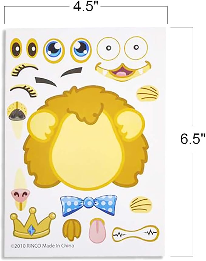 ArtCreativity Make Your Own Zoo Sticker Assortment, Set of 24 Sheets, Unique Arts ‘n Crafts Activity Supplies Kit for Kids, Sticker Prize, Fun Birthday Party Favor, Goodie Bag Filler