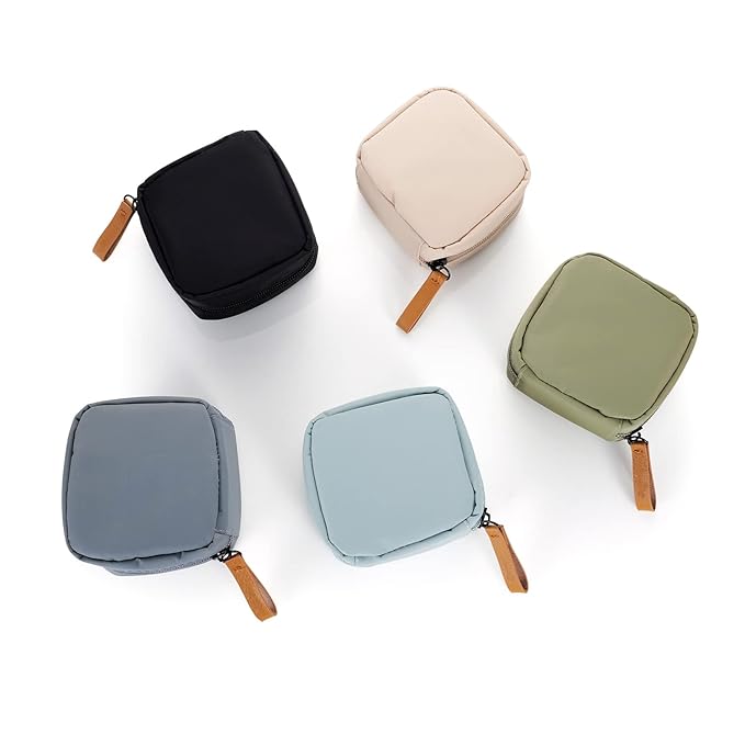 Hekyip Mini Cosmetic Bag, Travel Makeup Pouch, Portable Waterproof Cosmetic Pouch for Ladies Women, Mini(Mini Green)