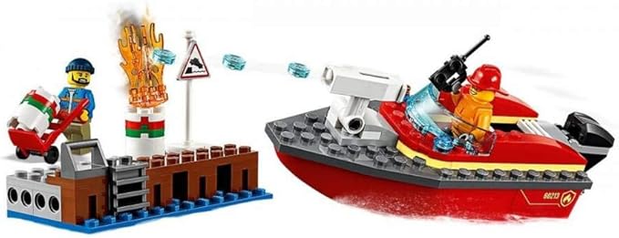 LEGO City Dock Side Fire 60213 Building Kit (97 Pieces)