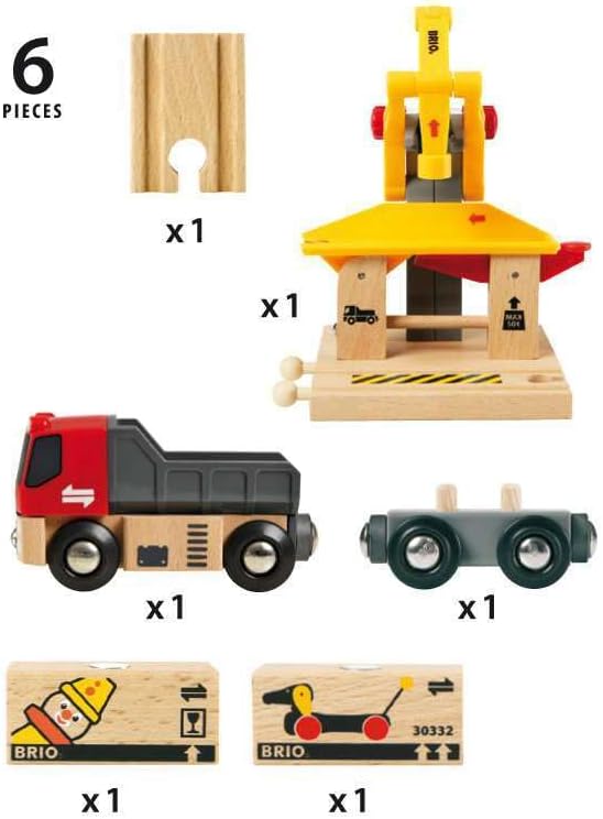 BRIO World - 33280 Freight Goods Station | Versatile Toy Train Set for Kids | Interactive Play | Sustainable Wood Construction | Ideal for Toddlers Aged 3 and Up