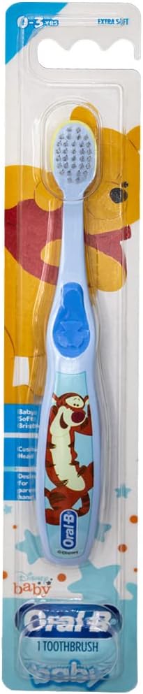 Oral-B Baby Manual Toothbrush, Pooh Characters, 0-3 Years Old, Extra Soft (Characters Vary) - Pack of 3