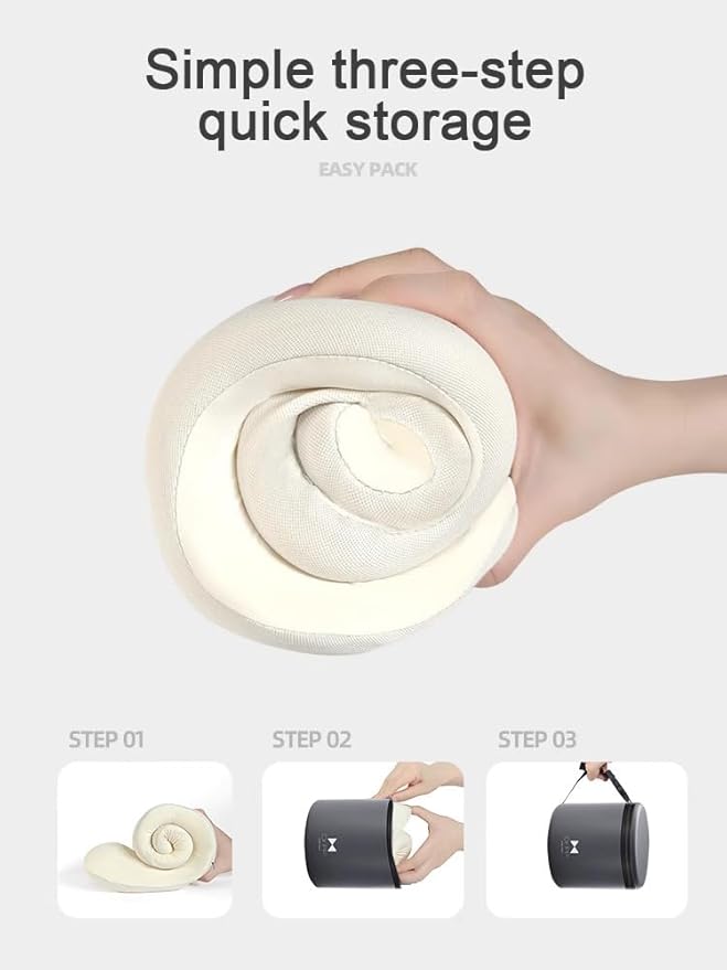 Ultra-Soft Travel Neck Pillow, Ergonomic Design with Contoured Shape, Breathable Fabric,Internal Structure，Travel Blanket Airplane Compact with Bag，Airplane Essentials (English Blue)