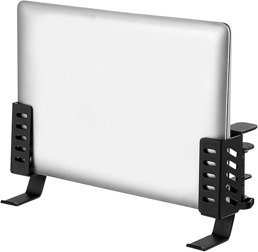 MAQUITA Desk Laptop Stand,No-Drill Desktop Mount,Hanging Holder for Desk - Clamp Storage for Laptops/Book/Keyboards/Headphone/Backpack Black