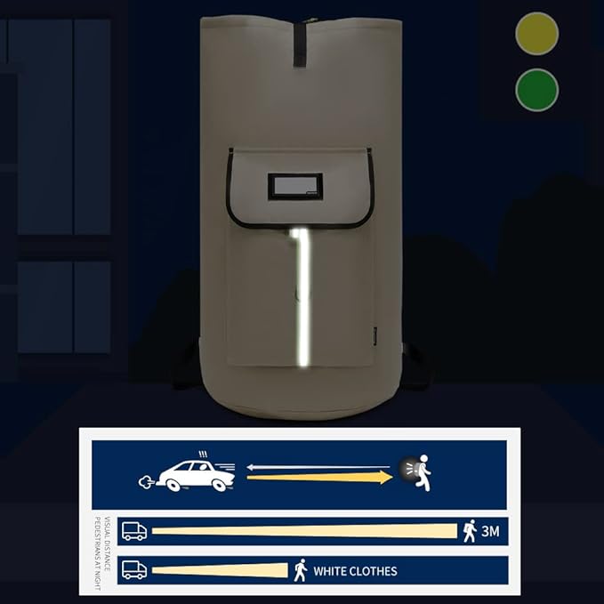 SUOVOCK laundry bag backpack,extra-large heavy duty laundry bags,laundry backpack for college students,drawstring closure (Khaki laundry bag)