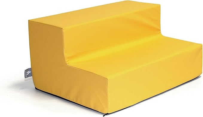 Foamnasium Toddler Step, Indoor Foam Playset, Soft Toddler and Active Kids Play Foam Step for Crawling, Climbing, Sliding and Jumping, Made in The US, Enhanced Marigold