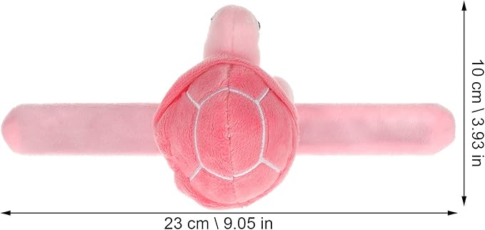 Kisangel 1pc Animals Slap Bracelet Turtle Slap Bracelet Stuffed Animal Slap Bracelets Huggers Turtle Party Favors(Pink)