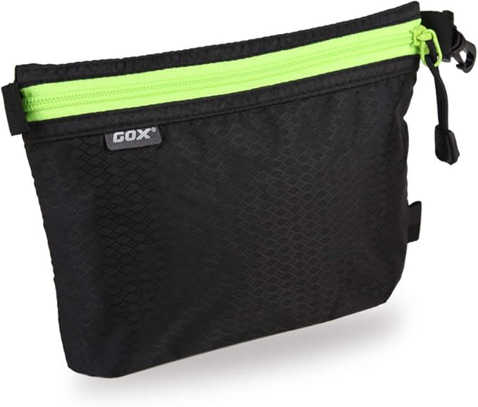 GOX Ultra Light Carry On Zipper Pouch Toiletry Bag Packing Sack Makeup Bag Digital bag (Black)