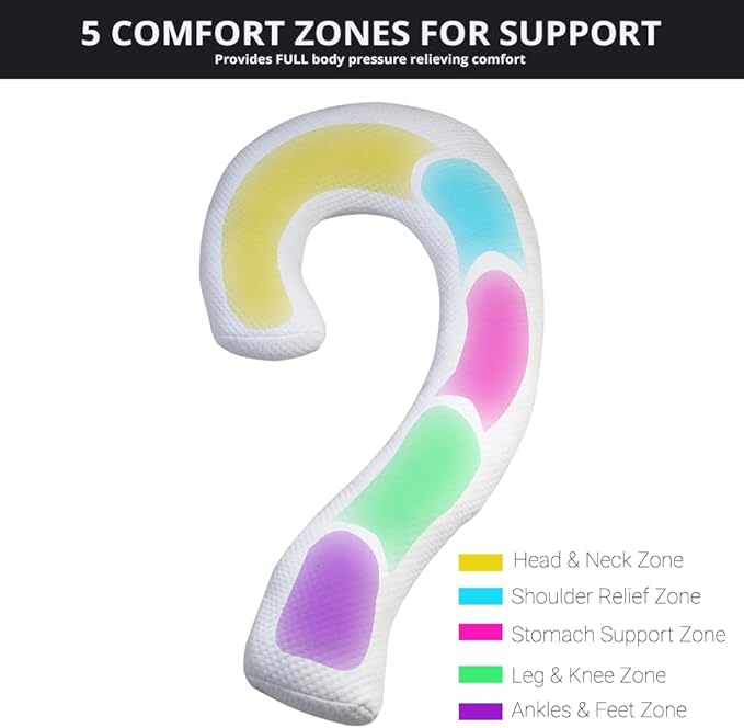 Contour Swan Body Pillow w/Pillowcase Cool XL - As Seen on TV