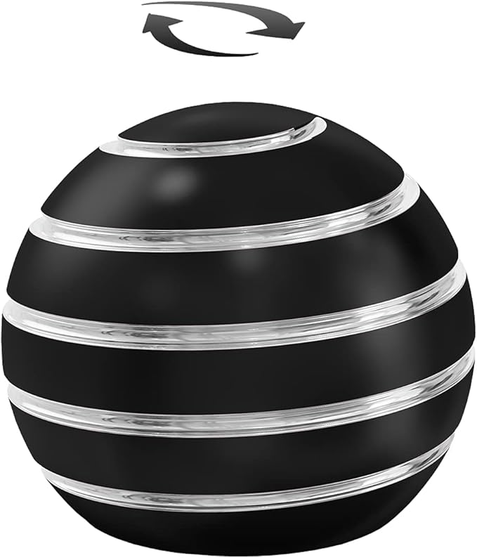 Kryfa Fidget Toys, Stress Toys for Kids Adults, Kinetic Desk Toys for Office Anxiety, Spinning Desk Toys Fidget Spinner Toys for Kids Party Favors Stocking Stuffers (1.54", Black)