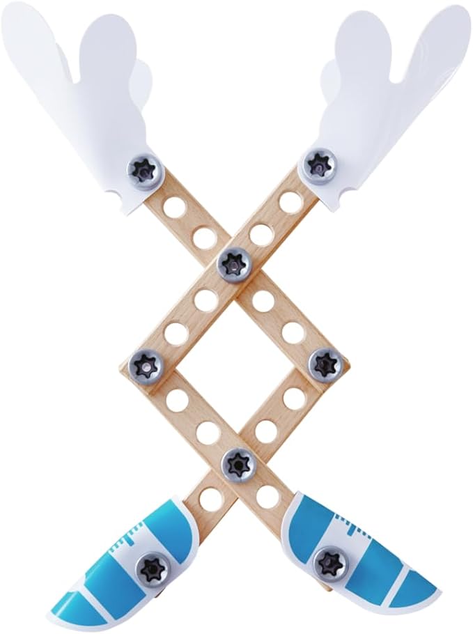 Hape Three Experiment Kit | Junior Inventor Kids Physics Mechanical Crane, Grabber & Climbing Frog Play Set for Children Aged Four & Up