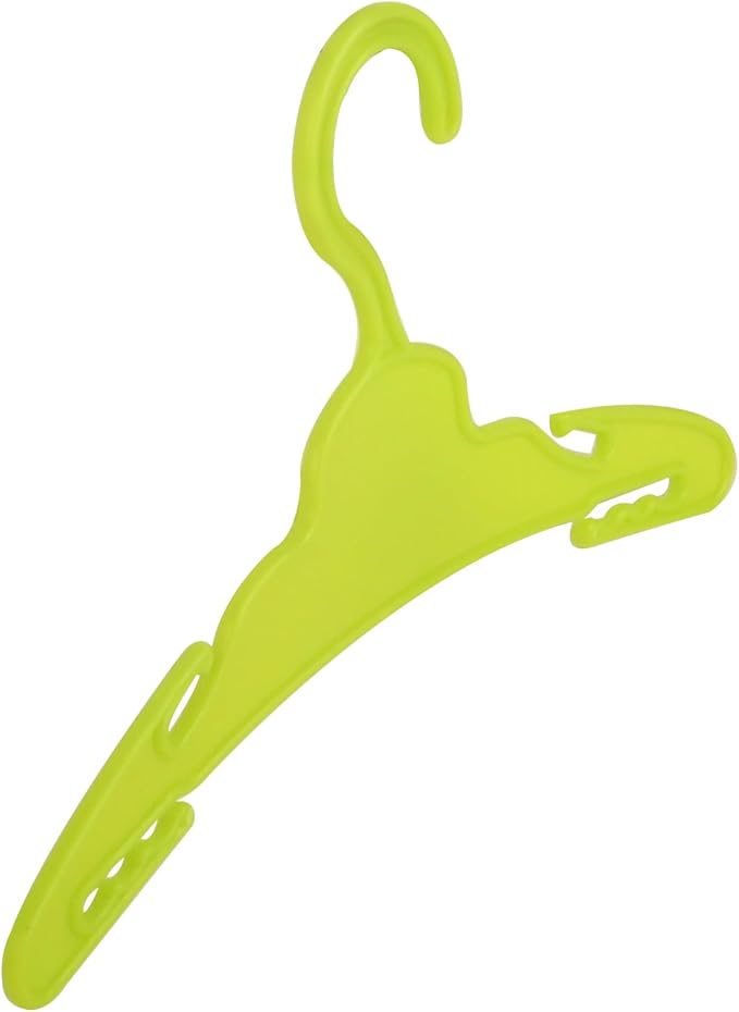 20 Pcs Doll Hangers for 18 inch Doll Clothes, Green Doll Hangers, Sturdy Doll Hangers Accessories, Work Great with Rod Less Than 1/2 inch Diameter, Made of Safe ABS Plastic