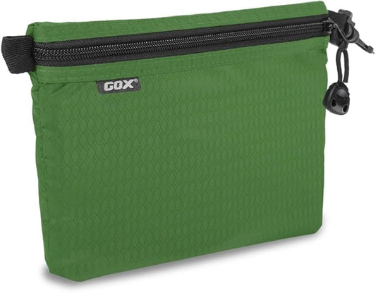 GOX Travel Toiletry Bag Carry On Zipper Pouch Cosmetic Kit Makeup Digital Bag Water Repellent Nylon (Blackish Green)