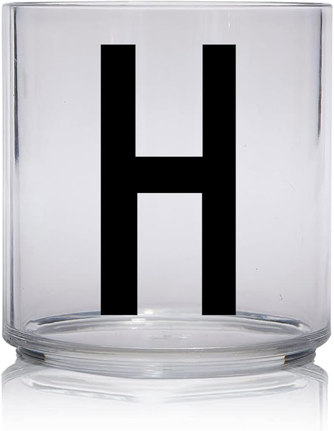 Design Letters Tritan Dinnerware Cups for Kids A-Z 6 Oz| Kids Glass Designed in Denmark for Baby Feeding | Toddler Cup for Drinking | Unbreakable Tableware for Baby|Stackable Tumbler Cup BPA/BPS Free