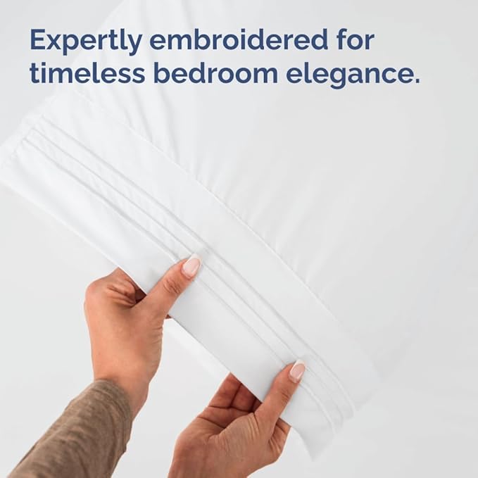 King Pillow Cases Set of 10 - Ultra Soft Hotel Quality Pillowcase Covers - Comfy & Wrinkle Free - Shrink, Stain and Fade Resistant - Easy-Care, Machine Washable Pillow Protectors - 10 Pcs Set - White