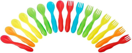 TOMY The First Years Take & Toss Flatware for Kids, 16 pieces, multicolor