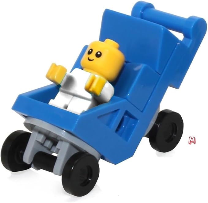 LEGO Town City Minifigure - Baby in Blue Stroller (60204)