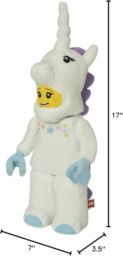 Lego Minifigure Unicorn Girl 17" Plush Character