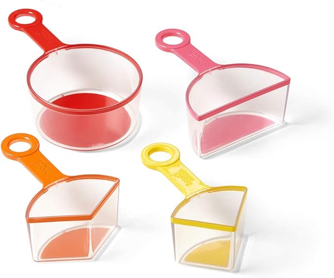 hand2mind Rainbow Fraction Measuring Cups, Fraction Manipulatives, Kids Measuring Cups, Baking Supplies For Kids, Visual Measuring Cups, Unit Fraction, For Kids Kitchen, Montessori Kitchen (Set of 4)