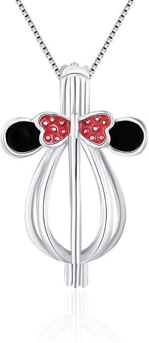 925 Sterling Silver Mini Mouse Cage Pendants Crafting Charm for DIY Necklace Bracelet Jewelry Making