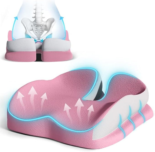 Seat Cushions for Office Chairs Wheelchair Cushion for Long Sitting Back Pain，Memory Foam Seat Car Computer Desk Chair Cushion，Coccyx Cushion for Tailbone Pain Relief Cushion Office Chair Butt Pillow