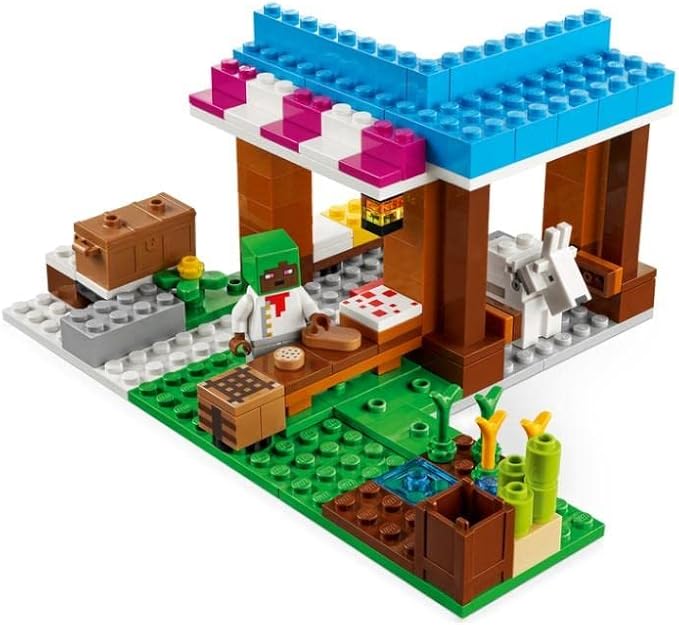 LEGO® Minecraft® The Bakery 21184 Building Kit; Fun Gaming Toy with a Villager and a Creeper™;for Kids Aged 8+