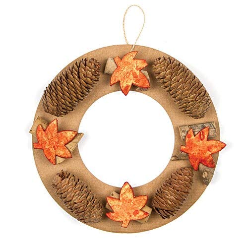 Baker Ross AF903 Hanging Round Craft Wreaths - Pack of 10, Creative Christmas Art and Craft Supplies for Kids to Personalise and Decorate