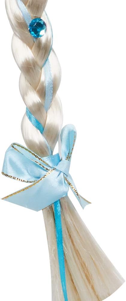 Elsa Princess Dress Up Accessories Frozen Jewelry Play Toy Set for Girls with Headband Braid Wig, Crowns, Necklaces, Wands, Rings, Bracelets Gloves Elsa Cinderella Costume Accessories
