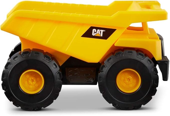 CAT Construction Toys, 15" Dump Truck Toy, Ages 2+, Sturdy Plastic, No Batteries Required, CAT Construction Tough Rigs Series