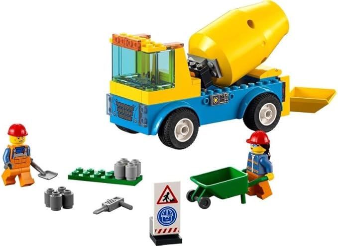 LEGO City Great Vehicles Cement Mixer Truck 60325 Building Toy Set for Preschool Kids, Boys, and Girls Ages 4+ (85 Pieces)