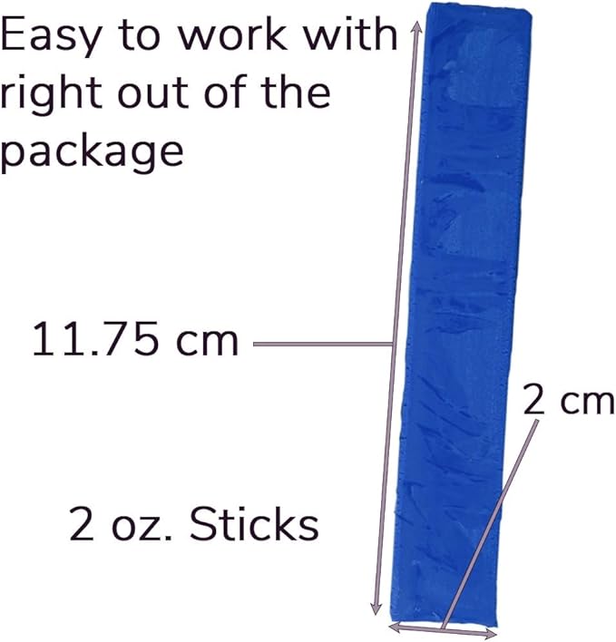 Craft County Modeling Clay – 1 lb (Eight Assorted Color Bars) – Use for Claymation, Models, and Stop Motion (Neons)