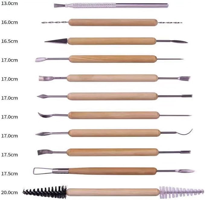 LANGQUN 35pcs Clay Sculpting Tools,Air Dry Clay Tools,Pottery Tools Kit,Polymer Clay Dotting Tools,Ceramic Supplies for Kids and Adults,Modeling,Shaping