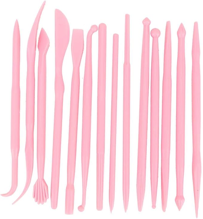 Hilitand 14pcs Pottery Clay Tools Set with Plastic Case Modeling Pottery Sculpting Tools Kits for Shaping()