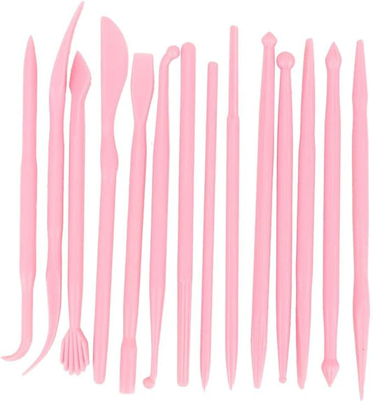 Hilitand 14pcs Pottery Clay Tools Set with Plastic Case Modeling Pottery Sculpting Tools Kits for Shaping()