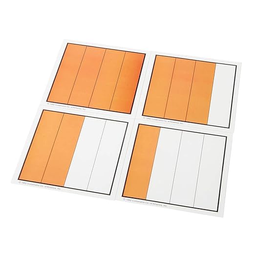 hand2mind Picture Grids for Fractions and Decimals, Math Classroom Manipulatives, Montessori Math Materials, Fraction Manipulatives for Elementary School, Math Teacher Supplies (Set of 60)