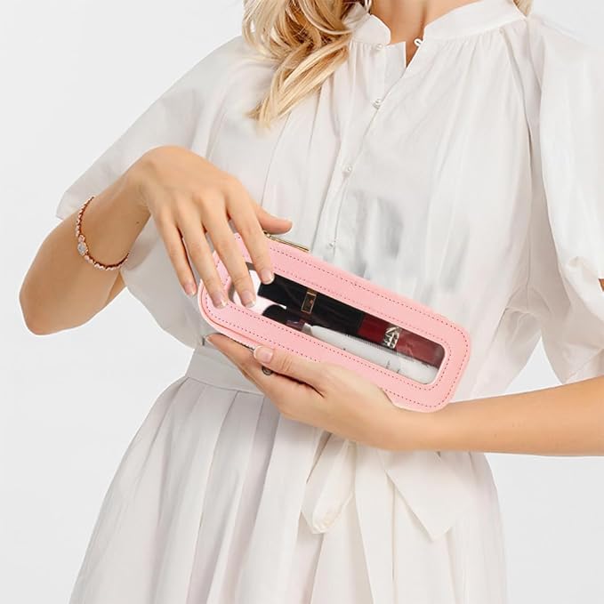 FFpaw Travel Clear Makeup Bag Set, TSA Approved Cosmetic Bag Case with Zipper Portable Makeup Pouch Toiletry Bag Women Traveling Cosmetic Organizer Storage Bag Car Organizer Car Essentials for Women