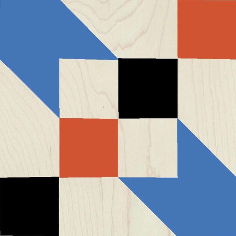 Large Arkansas Crossroads Unfinished Barn Quilt Square Wooden Sign, Unframed Country Decor Canvas Quilts Blocks (21 inches, Road to Oklahoma)