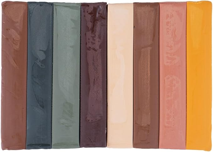 Craft County Modeling Clay – 1 lb (Eight Assorted Color Bars) – Use for Claymation, Models, and Stop Motion (Fall Fun)