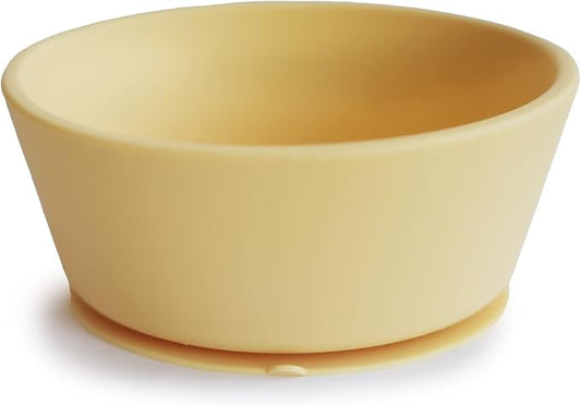 mushie Silicone Suction Bowl | BPA-Free Non-Slip Design (Daffodil)
