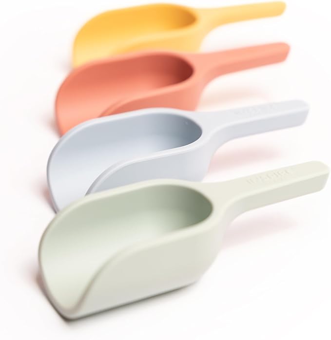 Inspire My Play - 4 x Mini Silicone Scoops - Perfect for Sensory PlayTray - Sensory Bin Accessories - Special Education Classroom Supplies - Montessori Education Toys - Multi-Purpose Shovel