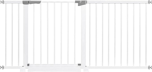 Extra Long Baby Gate for Stairs, Auto Close Safety Baby Gates, Extra Tall and Wide Child Gate, Durability Dog Gates for The House, Doorways. Pressure Baby Gate for Dogs Indoor.