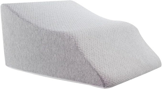 Lounge Doctor Elevating Leg Rest Wedge Pillow with Memory Foam, Heather Grey, Large, Wide