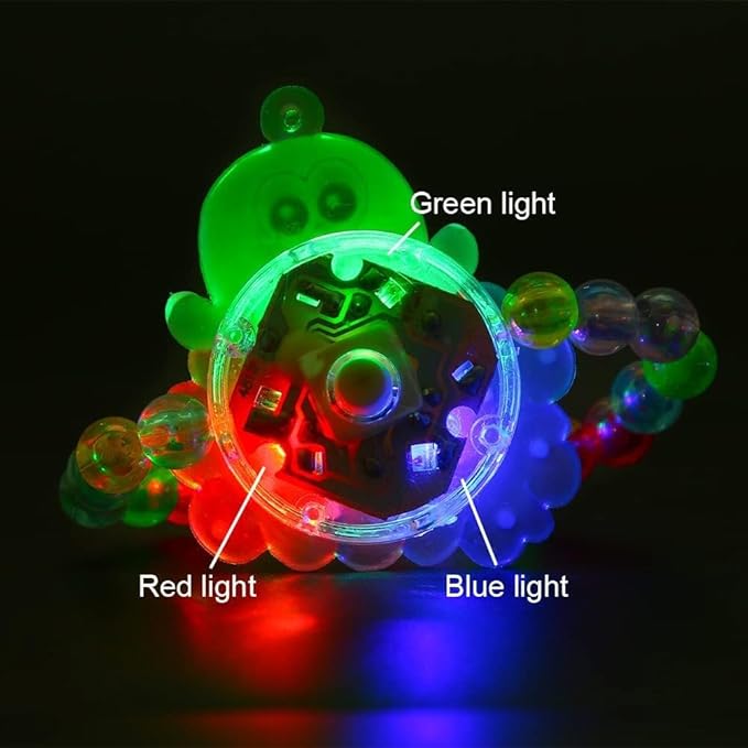 32Pcs Halloween Light Up Ring Necklaces Bracelets Toys Halloween Party Bag Fillers for Kid Adult Glow in the Dark Non Candy Gift Bags