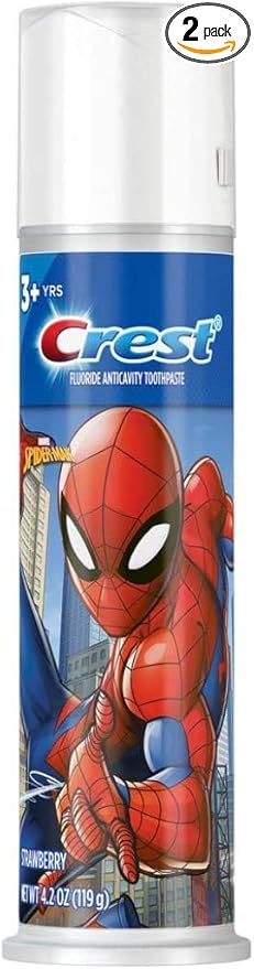 Crest Toothpaste 4.2 Ounce Baby Spiderman Pump (Strawberry) (Pack of 2)