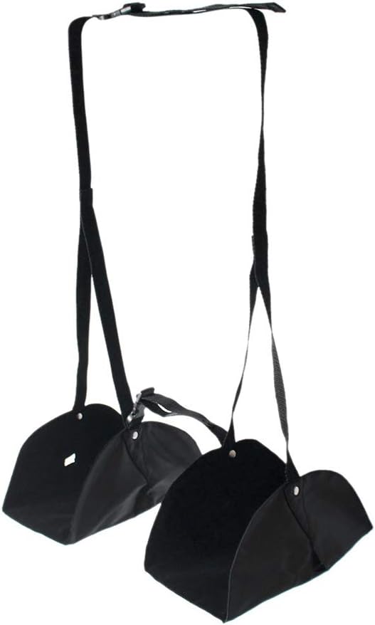 AKOAK 1 Pack Travel Airplane Foot Pedal Hammock, Portable Foot Hammock, Suitable for Family Travel Office Chair Airplane Foot Rest Travel (Black)