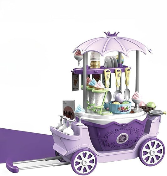 Ice Cream Toy for Kids Toddler Play Set Pretend Toy 69 Piece for Children 3-12 Years Old Kitchen Food Toys